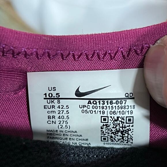 Nike Free RN 5.0 Black True Berry Pink AQ1316-007 Running Shoes Womens Size 10.5 - Picture 11 of 11